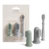 Moonkie Baby Finger Toothbrush Tongue Oral Cleaner Kit for 3 Months +, 3 Pcs (Blue/Mint/Blue) view 1