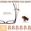 REAVEE 3 Pack Wide Oversized Reading Glasses for Women, Blue Light Blocking Computer Stylish Square Readers with Spring Hinge 2.5 view 4