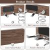 Tindbea Hair Dryer Holder Curling Iron Holder, Blow Dryer Holder Wall Mount, Bathroom Hair Tool Organizer Rack for Universal Dryer, Walnut Wood Silver Color Metal view 4