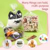SOMIOCO Large Cellophane Treat Bags 11x14 Inch 50 Pcs Clear OPP Plastic Goodie Bags for Gift Wrapping, Bakery, Cookie, Candies, Soaps, Party Favors Packaging with Color Twist Ties view 4
