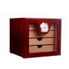 4 Drawers High Glossy Finish Wooden Cigar Cabinet Humidor Storage Box Electronic Hygrometer Humidors