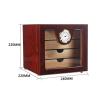 4 Drawers High Glossy Finish Wooden Cigar Cabinet Humidor Storage Box Electronic Hygrometer Humidors view 2
