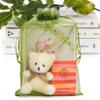 ANZNKU 100 Pack Organza Gift Bags 8x12in Sheer Bags Drawstring Mesh Gift Bags for Valentine Gift Saint Patricks's Day Party Favors Fruit Protection(Green) view 1