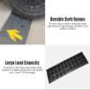 Threshold Ramp Driveway Rubber Truck Car Curb Ramps, Sidewalk Driveway Threshold Ramp for Pickups Wheelchair, Garage Barn Shed Trailer Loading Ramp, 10/12/14/15/16cm(Size:100x35x14cm(39 3/8x13 3/4x5 1 view 4