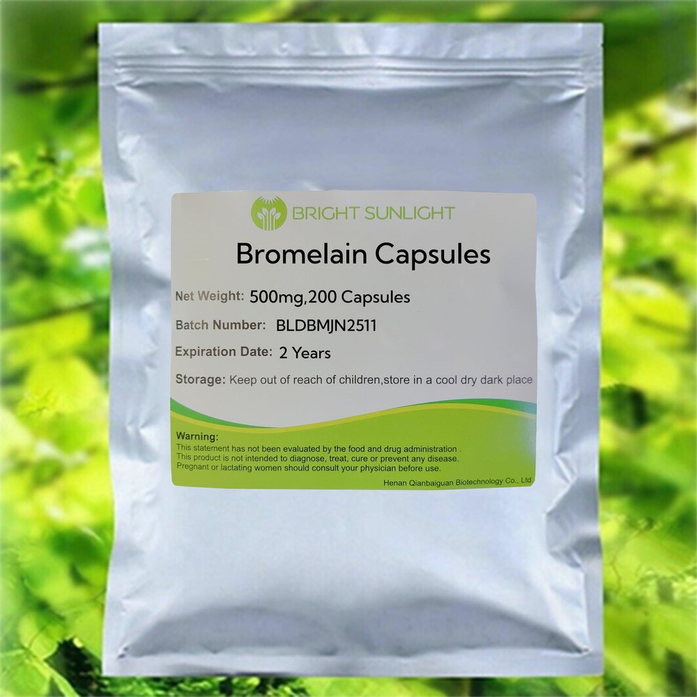 Bright sunlight Bromelain 500mg 200 Capsules (2400 GDU/g)
