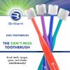 Brilliant Oral Care Bundle; Pack of 3 Kids Toothbrush with Soft Bristles Round Head - Red Purple Royal & Pack of 1 Kids Fluoride Free Toothpaste, Spry Gel with Xylitol, Strawberry Banana view 2