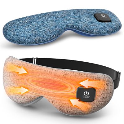 Azang Heated Eye Mask - Cordless Eye Mask for Dry Eyes, FSA - HSA Eligible, Eye Relief, Improved Sleep, Washable Eye Heating pad for Travel and with Replaceable Shell (Gray)