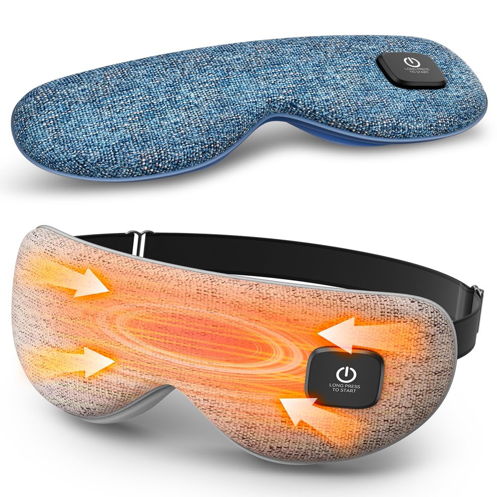 Azang Heated Eye Mask - Cordless Eye Mask for Dry Eyes, FSA - HSA Eligible, Eye Relief, Improved Sleep, Washable Eye Heating pad for Travel and with Replaceable Shell (Gray)
