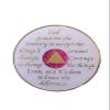 10 Year AA Medallion White Glow In The Dark Pink Glitter Sobriety Chip view 2