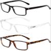Medspex 3 Pack Blue Light Reading Glasses +2.50 Black/Tortoise/Clear Crystal Mens Womens Computer Readers Trendy Eyeglasses view 1