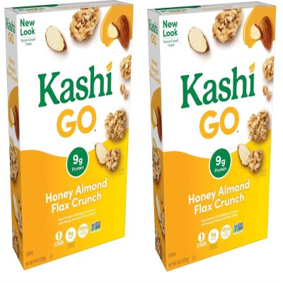 Cold Breakfast Cereal byKashi- Vegan Protein - Fiber Cereal - Honey Almond Flax Crunch - 14 Oz Box (2 Boxes)