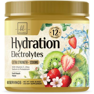 Hydration Electrolyte Drink Mix  Rapid Hydration Powder with 6 Electrolytes & Minerals Daily Replenisher Zero Sugar, Keto, Vegan, Non-GMO & Sugar-Free Electrolyte Powder Tub - 60 Servings