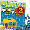 (PACK OF 2) Sour Bites Straws Blue Raspberry - 4.9oz Each Bag - Comes With One Bus Resealable ZipBag (Blue Raspberry) view 1