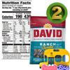 (PACK OF 2) David Sunflower Seeds Ranch Flavor JUMBO SIZE - Comes With Bus Resealable ZipBag by Think FWD - Whole Seeds Seasoned, Salted & Roasted (2 Bags, Ranch) view 2