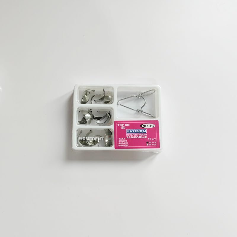 18Pcs Dental Saddle Metal Matrices Ring Countoured Matrix Springclip Large Medium Small 1.310 100% Original