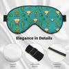 Cute Cactus and Skull of Bull Print Ultra-Soft Light-Blocking Eye Mask,for Optimal Comfort and Restful Sleep view 4