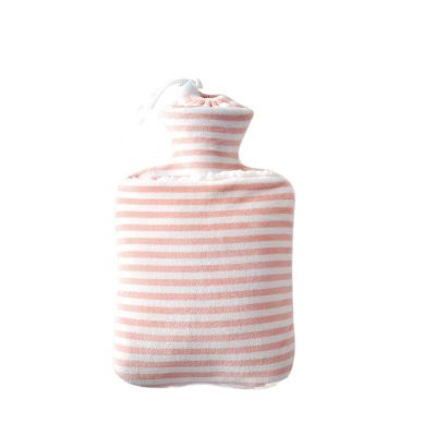 KarFri Hot Water Bottle Bag Pouch for Hot and Cold Compress, Neck and Shoulder Pain Relief(Color:Pink Stripe-Small)
