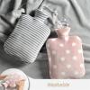 KarFri Hot Water Bottle Bag Pouch for Hot and Cold Compress, Neck and Shoulder Pain Relief(Color:Pink Stripe-Small) view 4