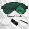 Black and Gold Geometric Print Unisex Sleep Mask Double-Sided Eye Mask,Ideal for Sound Sleep and Skin Care view 4