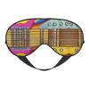 FRESQA Art Guitar Pattern Print Unisex Sleep Mask Double-Sided Eye Mask,Ideal for Sound Sleep and Skin Care, Black view 1