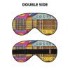 FRESQA Art Guitar Pattern Print Unisex Sleep Mask Double-Sided Eye Mask,Ideal for Sound Sleep and Skin Care, Black view 2