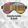 FRESQA Art Guitar Pattern Print Unisex Sleep Mask Double-Sided Eye Mask,Ideal for Sound Sleep and Skin Care, Black view 3