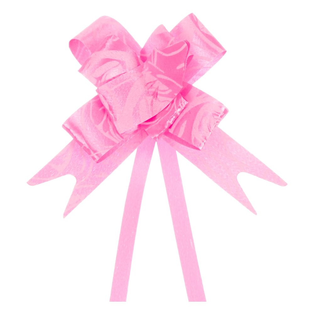 M METERXITY 300 Pack Gift Pull Bows - Basket Gift Wrap Bow Rose Pattern Christmas Bows Gifts Bow Bulk Apply to Birthday Party (Pink)