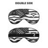 Black and White American Flag Print Double-Sided Eye Mask,Soft and Light Blocking for Enhancing Sleep Quality view 2