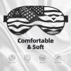 Black and White American Flag Print Double-Sided Eye Mask,Soft and Light Blocking for Enhancing Sleep Quality view 3