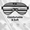 Black White Stripe Print Ultra-Soft Light-Blocking Eye Mask,for Optimal Comfort and Restful Sleep view 3