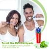 100 pcs Travel Size Toothpaste Bulk, 0.88oz/25 Grams Small Toothpaste Travel Size Bulk 4x1.4 inches Mint Mini Disposable Toothpastes for Hotel,Guests,Homeless,Charity view 3