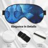 Blue Butterfly Print Ultra-Soft Light-Blocking Eye Mask,for Optimal Comfort and Restful Sleep view 4