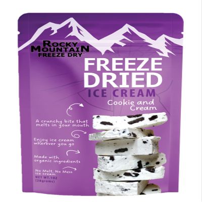 Freeze Dried Ice Cream Cookies and Cream Ice Cream That Doesnt Melt Shelf-Stable Creamy Treat Rocky Mountain Freeze Dry (1 OZ, Cookies and Cream)