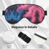 Blue and Red Fire Print Ultra-Soft Light-Blocking Eye Mask,for Optimal Comfort and Restful Sleep view 4