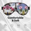 FRESQA Flower Paris Eiffel Towers Print Unisex Sleep Mask Double-Sided Eye Mask,Ideal for Sound Sleep and Skin Care, Black view 3