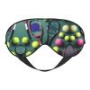 FRESQA Funny Tennis Racquets and Tennis Balls Print Unisex Sleep Mask Double-Sided Eye Mask,Ideal for Sound Sleep and Skin Care, Black view 1