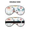 Cartoon Rockets Print Unisex Sleep Mask Double-Sided Eye Mask,Ideal for Sound Sleep and Skin Care view 2