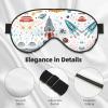 Cartoon Rockets Print Unisex Sleep Mask Double-Sided Eye Mask,Ideal for Sound Sleep and Skin Care view 4