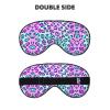 FRESQA Red Lepard Print Unisex Sleep Mask Double-Sided Eye Mask,Ideal for Sound Sleep and Skin Care, Black view 2