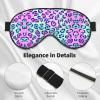 FRESQA Red Lepard Print Unisex Sleep Mask Double-Sided Eye Mask,Ideal for Sound Sleep and Skin Care, Black view 4