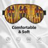 SSIMOO Ancient Egypt Tribe Series Print Double-Sided Eye Mask,Soft and Light Blocking for Enhancing Sleep Quality, Black view 3