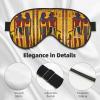 SSIMOO Ancient Egypt Tribe Series Print Double-Sided Eye Mask,Soft and Light Blocking for Enhancing Sleep Quality, Black view 4