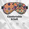 Abstract Geometric Print Double-Sided Eye Mask,Soft and Light Blocking for Enhancing Sleep Quality view 3