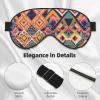 Abstract Geometric Print Double-Sided Eye Mask,Soft and Light Blocking for Enhancing Sleep Quality view 4