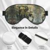 SSIMOO Nature Elephants Print Ultra-Soft Light-Blocking Eye Mask,for Optimal Comfort and Restful Sleep, Black view 4
