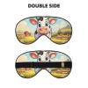 Cartoon Milk Cow Print Unisex Sleep Mask Double-Sided Eye Mask,Ideal for Sound Sleep and Skin Care view 2