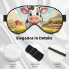 Cartoon Milk Cow Print Unisex Sleep Mask Double-Sided Eye Mask,Ideal for Sound Sleep and Skin Care view 4