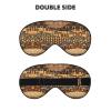 SSIMOO African Style Patchwork Print Ultra-Soft Light-Blocking Eye Mask,for Optimal Comfort and Restful Sleep, Black view 2