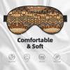 SSIMOO African Style Patchwork Print Ultra-Soft Light-Blocking Eye Mask,for Optimal Comfort and Restful Sleep, Black view 3