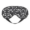 SSIMOO Cow Print Print Double-Sided Eye Mask,Soft and Light Blocking for Enhancing Sleep Quality, Black view 1